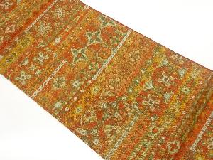 横段に華紋模様全通袋帯